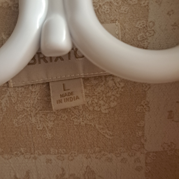 Brixton Gold and Cream Checkered Floral Button Down Shirt - Picture 7 of 7